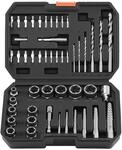 VEVOR Bolzenausdreher-Set mit Bohrern, 49-tlg. Schraubenausdreher mit Adapter &