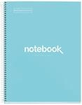 Miquelrius - Notizbuch A4 Notebook, 1 farbiger Streifen, 80 Blatt mit raster 5 x 5