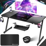 KESSER&reg; Gaming Tisch 160cm x 60cm | Z-Form Gamer Schreibtisch | Kopfh&ouml;rerhaken &