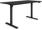 ESMART ETX-121BB elektrischer Steh-Sitz-Schreibtisch | 160 &times; 80 cm, Schwarz,...