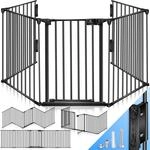 KESSER&reg; Kaminschutzgitter mit T&uuml;r 540 cm Metall Ofenschutzgitter Laufgitter