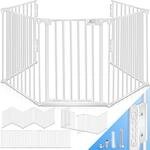 KESSER&reg; Kaminschutzgitter mit T&uuml;r 600 cm Metall Ofenschutzgitter Laufgitter