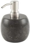wohnfreuden Marmor Seifenspender Creme rund 15 cm - Nachf&uuml;llbarer...