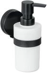 WENKO Static-Loc&reg; Plus Seifenspender Pavia Schwarz, Befestigen ohne Bohren,...