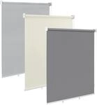 WOLTU Au&szlig;enrollo f&uuml;r Balkon, Wetterfeste Outdoorrollo Dunkelgrau 140x140 cm 