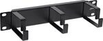 InLine&reg; 10" Kabelf&uuml;hrungspanel, 3 B&uuml;gel, RAL 9005 schwarz