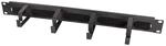 LogiLink Professional OR106B - 19"-Kabelf&uuml;hrungspanel mit 4 Stahlb&uuml;geln und