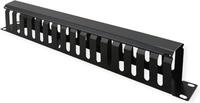 VALUE 19"-Frontplatte 1 HE mit Rangierkanal 40 x 80 mm, schwarz