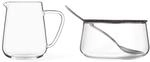 VIVA Milch- & Zuckerset aus Glas mit Edelstahl-Loeffel, leicht & klar |...