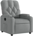 vidaXL Relaxsessel Hellgrau Stoff
