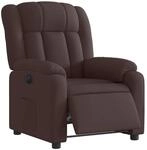 vidaXL Relaxsessel Elektrisch Dunkelbraun Stoff