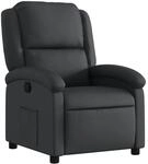 vidaXL Relaxsessel Echtleder Schwarz