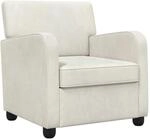 vidaXL Sessel Creme Samt