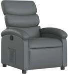 vidaXL Relaxsessel Grau Kunstleder