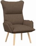 vidaXL Sessel Braun 69 x 74 x 93 cm Stoff und Sperrholz, Sessel, modernes...