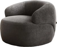 DELIFE Cocktailsessel Nova Boucl&eacute; Soft Schlamm 88x88 cm Loungesessel