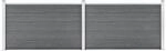 vidaXL Gartenzaun WPC 353x106 cm Grau