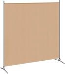 vidaXL Einzel Panel Raumteiler Beige 175 x 180 cm Stoff