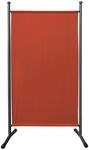 QUICK STAR Paravent Outdoor Wetterfest 180 x 78 cm Rotorange | Raumteiler...
