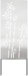 vidaXL Garten Sichtschutz-Leinwand Floral Silber 50 x 140 cm Edelstahl