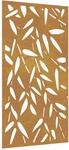 vidaXL Garten-Wanddeko 105x55 cm Cortenstahl Bambusblatt-Design