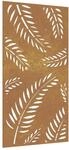 vidaXL Garten-Wanddeko 105x55 cm Cortenstahl Blatt-Design