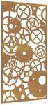 vidaXL Garten-Wanddeko 105x55 cm Cortenstahl Zahnrad-Design