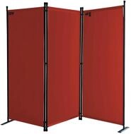 QUICK STAR Paravent 3 Teilig 170 x 165 cm Rotorange - Garten & Balkon...