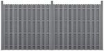neu.holz WPC Gartenzaun Gerade Ausf&uuml;hrung mit Pfosten 185x376cm Grau...