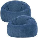Icon Kingston Sitzsack Cord mit F&uuml;llung, 2er Pack, Blau | In Deutschland