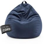 Lumaland Comfort Line Sitzsack Feincord L - 185 L | bequemer Sofa Sessel Cord...