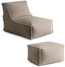 mokebo Sitzsack Boucl&eacute; mit Hocker 'Doze' Sessel Bean Bag Made in Germany | aus
