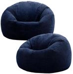 Icon Kingston Sitzsack Cord mit F&uuml;llung, 2er Pack, Blau | In Deutschland