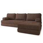 Masseno Schaumstoff-Ecksofas LEA mit Schlaffunktion, Modulares Schlafsofa aus