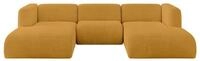 ALTDECOR Ecksofa in U-Form MIRA-U1 317x179x70 - Senfgelb | Corner Sofa Bett...