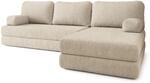 Masseno Schaumstoff-Ecksofas LEA mit Schlaffunktion, Modulares Schlafsofa aus