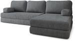 Masseno Schaumstoff-Ecksofas LEA mit Schlaffunktion, Modulares Schlafsofa aus