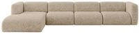 ALTDECOR Ecksofa in L-Form MIRA-L3 409x179x70 - Braun | Corner Sofa Bett...