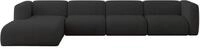 ALTDECOR Ecksofa in L-Form MIRA-L3 409x179x70 - Schwarz | Corner Sofa Bett...