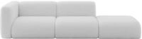 ALTDECOR Sofa Couchsofa MIRA-S3 296x89x70 - Hellgrau | Corner Sofa Bett Eckcouch