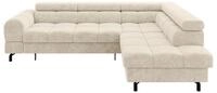 ALTDECOR Ecksofa mit Schlaffunktion L-Form LUMA-L 272x203x70 - Creme | Corner...