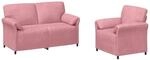 vidaXL Sofa Set 2 STK. Rosa Samt