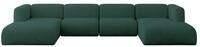 ALTDECOR Ecksofa in U-Form MIRA-U2 408x179x70 - Gr&uuml;n | Corner Sofa Bett...