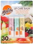 Malibu Sun SPF 30 Lippenbalsam Sonnenschutz, Wassermelone, Minze und Vanille, 3 x 5g