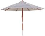 anndora&reg; Sonnenschirm mit Holz Stamm 2 Teile Stammschutz - Gartenschirm 3,5 m rund