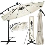 tillvex&reg; Sonnenschirm Solar &Oslash; 300/350 cm + Abdeckung & LED Beleuchtung 