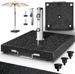 tillvex&reg; Granit Sonnenschirmst&auml;nder mit Rollen & Transportgriff 27 kg Eckig 