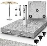 tillvex&reg; Granit Sonnenschirmst&auml;nder mit Rollen & Transportgriff 27 kg Eckig 