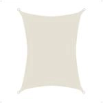 Sonnensegel luftdurchl&auml;ssig 3 x 4 m - Farbe Creme - rechteckig - Material HDPE