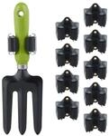 Relaxdays Ger&auml;tehalter 10er Set, Gummi-Rollen zum Klemmen, Universal...